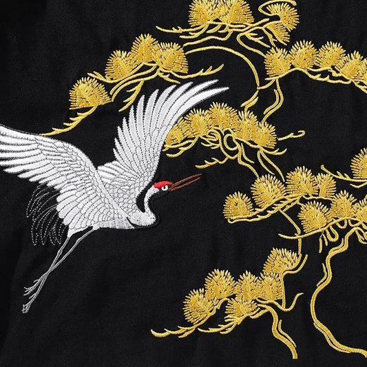 Crane Embroidered Tee | Streetwear