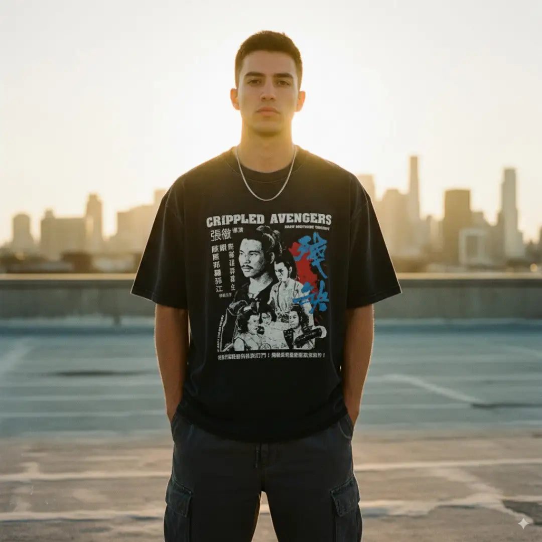 Crippled Avengers Vintage Tee - 70s Kung Fu Movie Graphic Shirt | Streetwear
