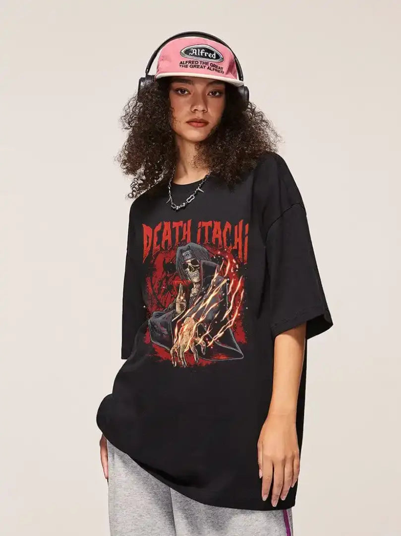 Crows of the Moon Tee - Itachi Inspired Oversized Anime T-shirt | Streetwear