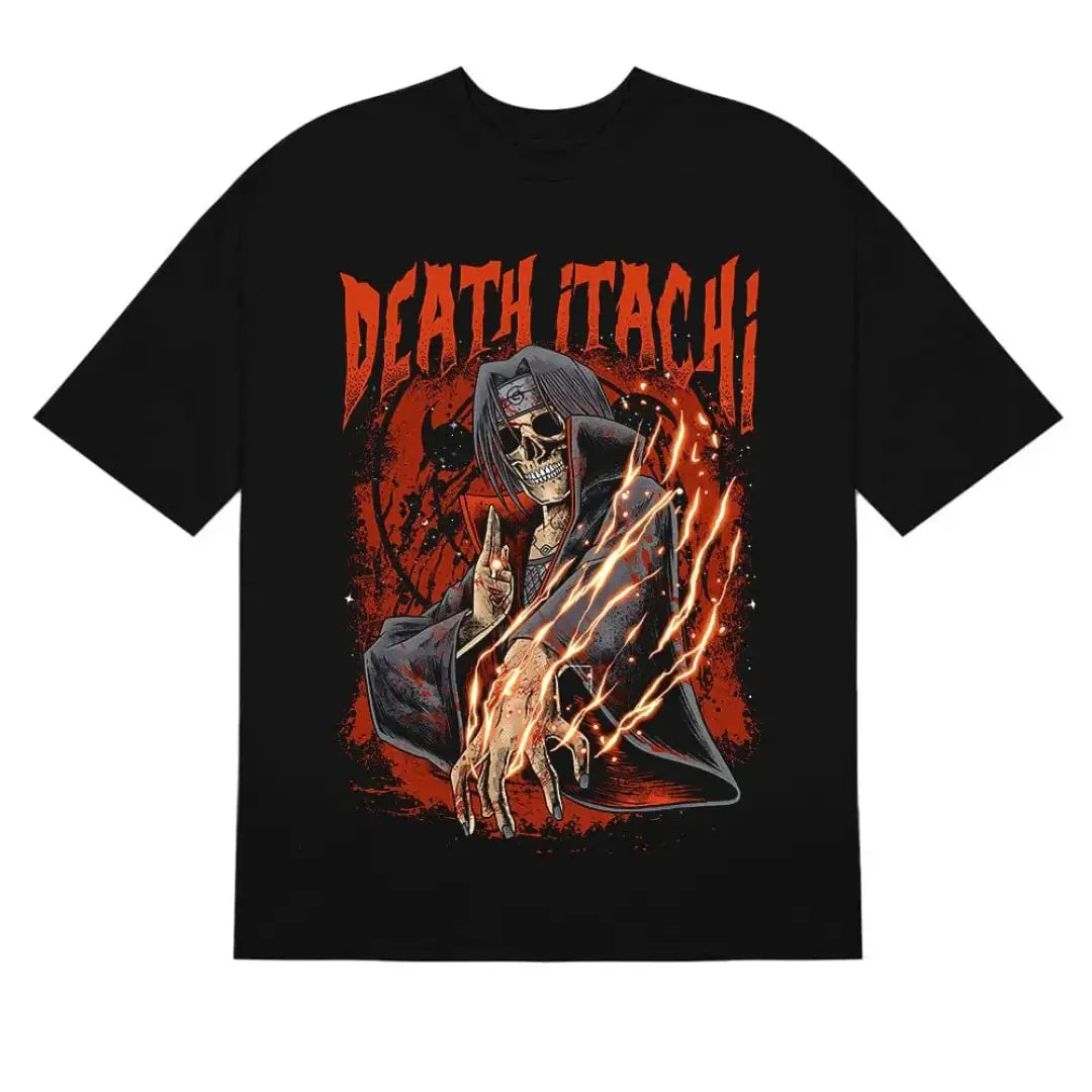 Crows of the Moon Tee - Itachi Inspired Oversized Anime T-shirt | Black / Xl 80-90kg | Streetwear