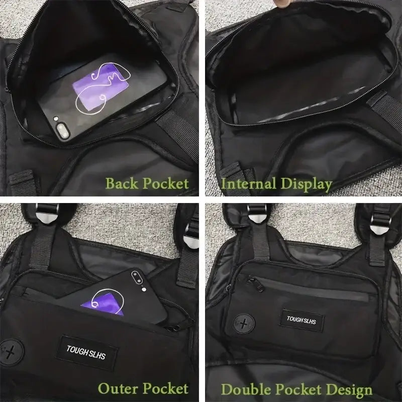 Cyberpunk Chest Rig Vest Bag | Tactical Void | Streetwear