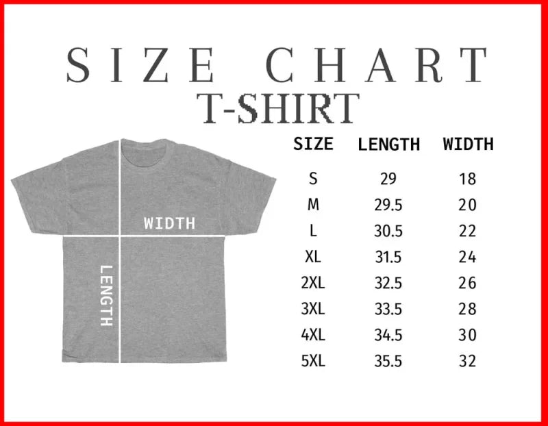 T-shirt size chart for Dandadan Seiko Ayase Anime Graphic Tee for manga fans