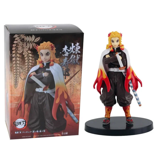 Rengoku Kyoujurou figurine included in the Demon Slayer action figure set Kamado Tanjirou