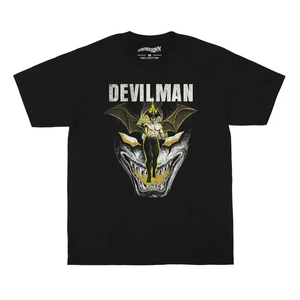 Devilman Anime Tee Go Nagai Classic Horror Manga Graphic Shirt | Black / s | Streetwear