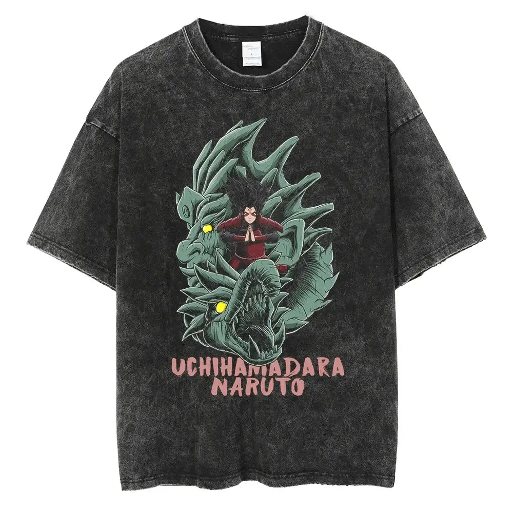 Washed Black / Xxxl | T-shirt | Anime Streetwear