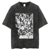 Gray graphic tee designed for anime fans and Japanese streetwear enthusiasts