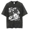 Black graphic tee showcasing edgy anime design for Japanese streetwear enthusiasts