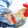 Embroidered rooster graphic featuring intricate rooster embroidery in Japanese streetwear tee