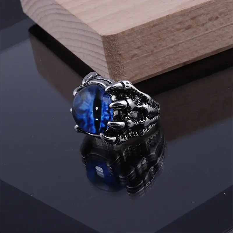 Evil Dragon Eye Ring – Adjustable Gothic Punk Accessory by Free Shipping
