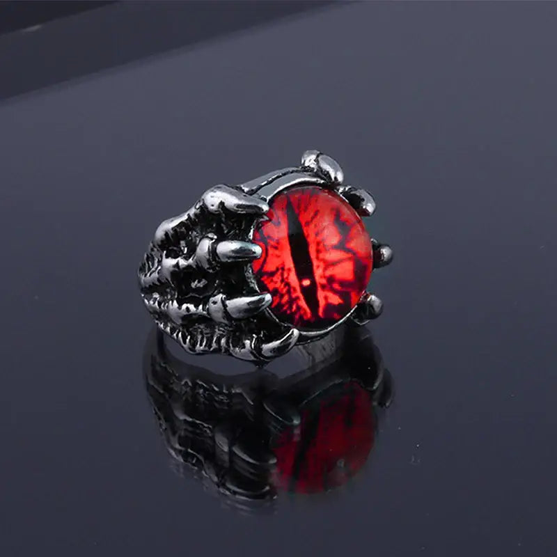 Evil Dragon Eye Ring – Adjustable Gothic Punk Accessory by Free Shipping