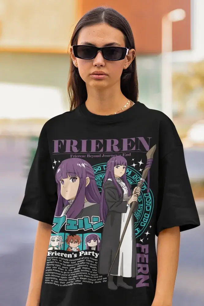 Frieren Fern Graphic Tee | Anime Streetwear