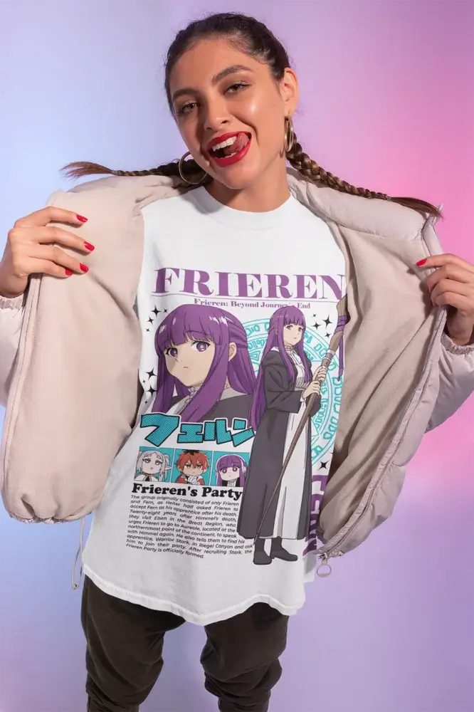 Frieren Fern Graphic Tee | Anime Streetwear