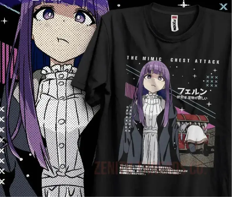 Frieren Streetwear Graphic Tee | Relic Black / s | Anime