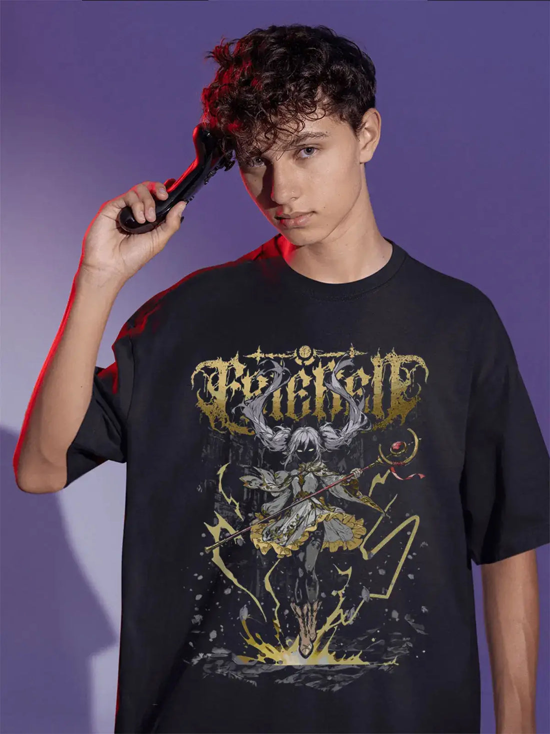 Frieren Stark Anime Graphic Tee | Black / s | Streetwear