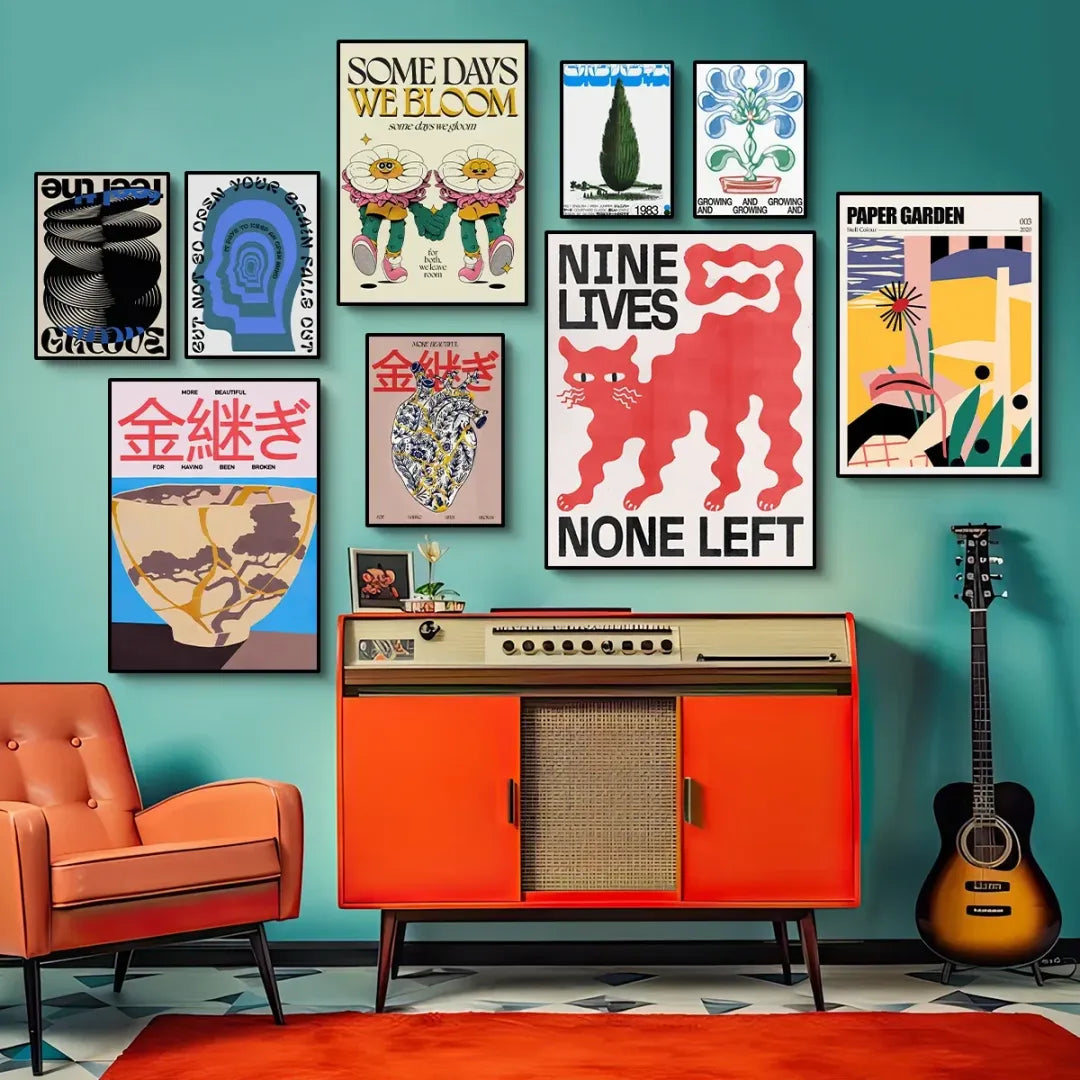 Fuji Breathe in / out – Japanese Abstract Poster (unframed Canvas) | Posters & Anime Wall Art