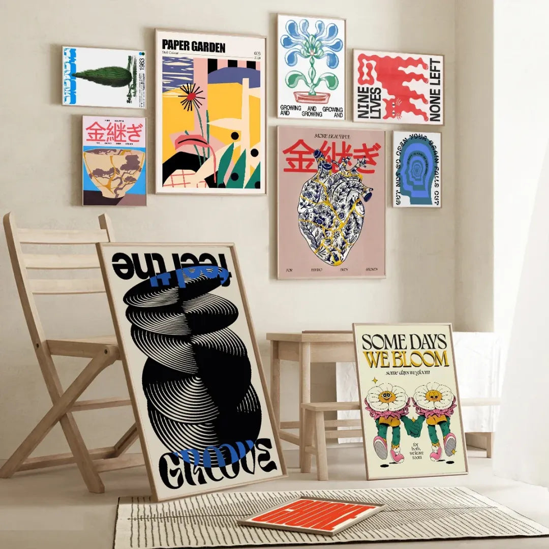 Fuji Breathe in / out – Japanese Abstract Poster (unframed Canvas) | Posters & Anime Wall Art