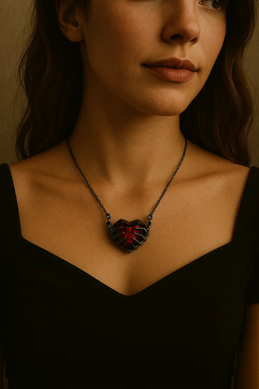 Ghost Claw Heart Pendant | Crimson | Steals Under $30