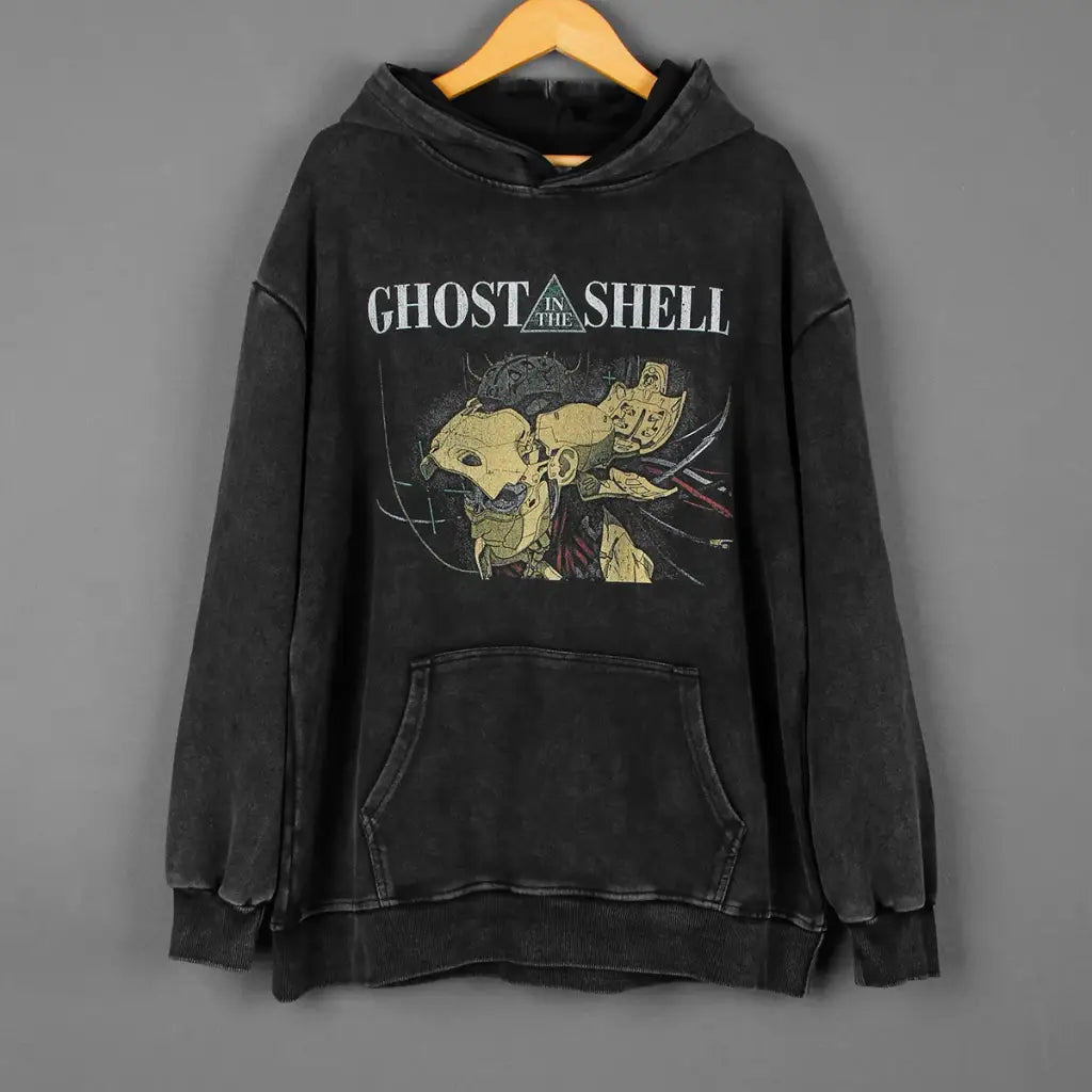 Ghost in the Shell Cyberpunk Hoodie Masamune Shirow Anime Streetwear