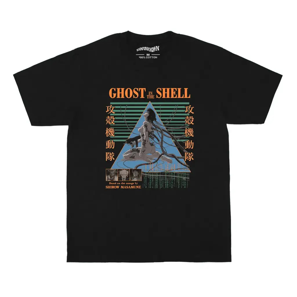 Ghost in the Shell Anime Tee Cyberpunk Classic Graphic Shirt | Black / s | Streetwear