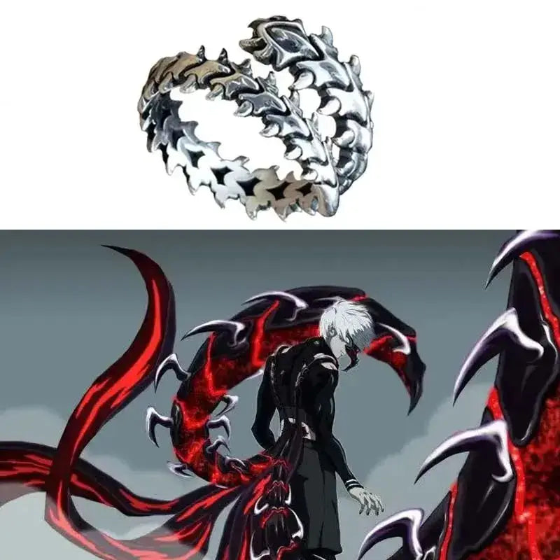 Ghoul Fang Ring – Kaneki-inspired Adjustable Punk Jewelry | Zenith Threads Co. by Free Shipping
