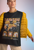 Black premium 24s cotton Giyu Tomioka Demon Slayer graphic tee featuring anime characters