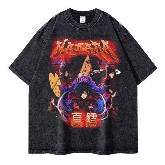 Naruto Vintage Washed Anime Streetwear Tee for Legends T-shirtsgraphic Tee by Free Shipping
