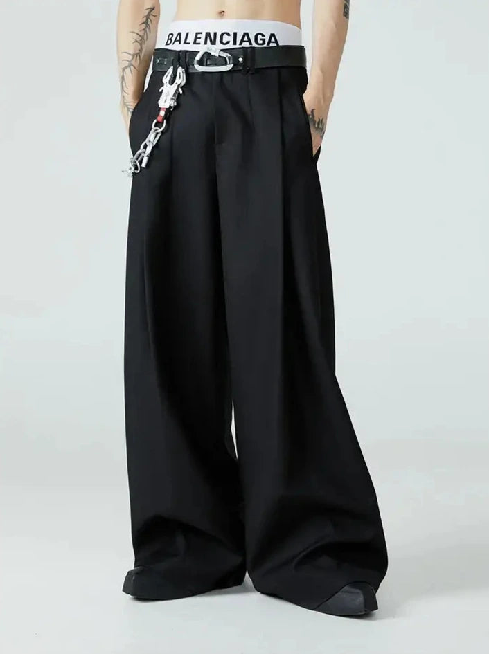 Graveflow Pleated Trousers | Streetwear
