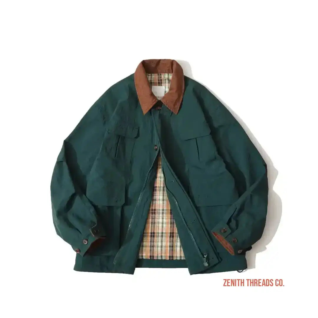 Vintage Utility Multi-Pocket Cargo Jacket Jacket