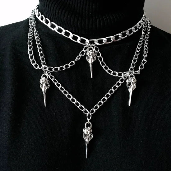 Grunge cross pendant necklace for gothic streetwear By Zenith Threads Co. Free shipping