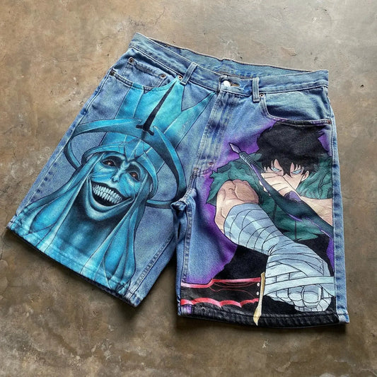 Stonewash Blue / Xxl | Shorts | Anime Streetwear