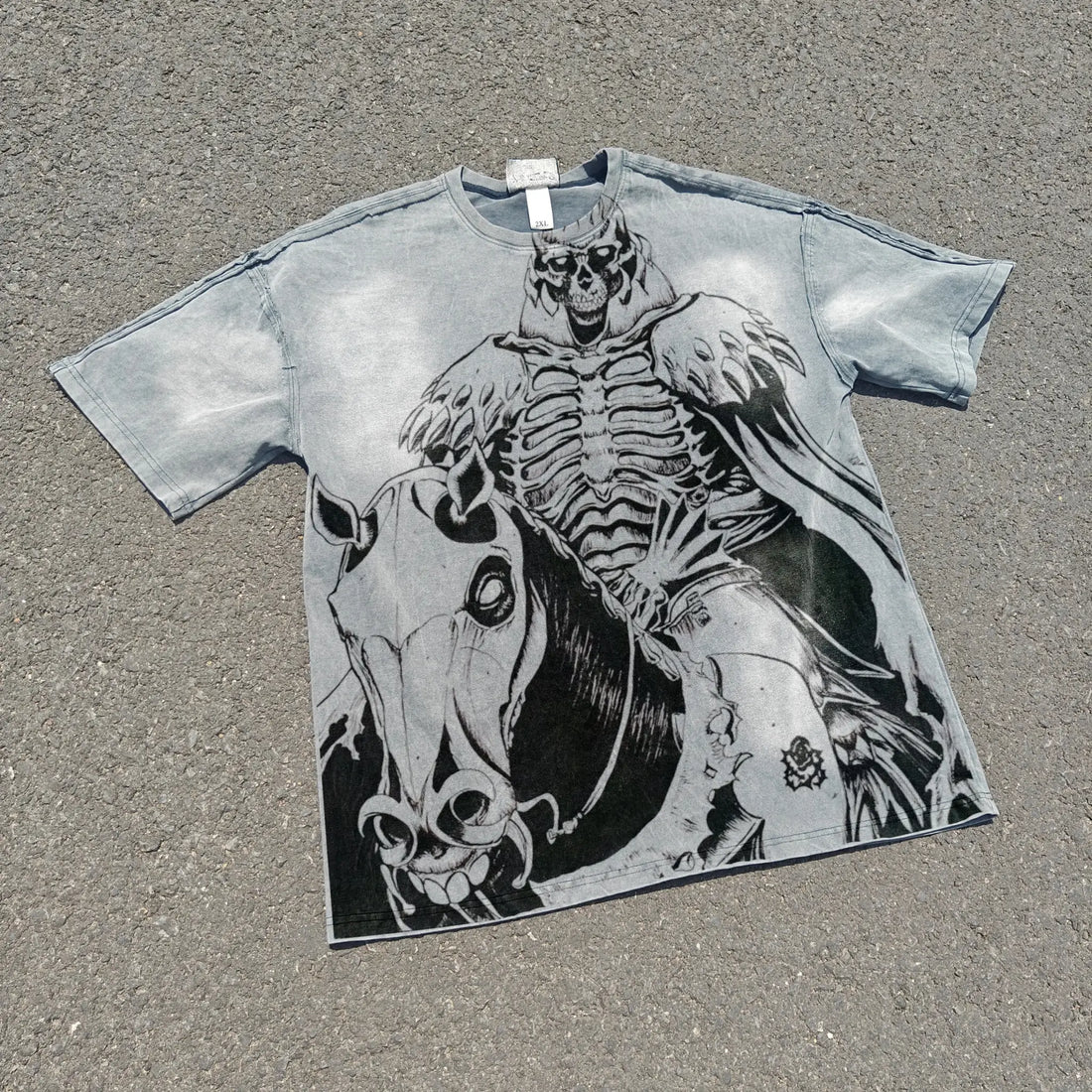 Skull Knight Berserk Tee | Muted Gray / s | Anime Streetwear