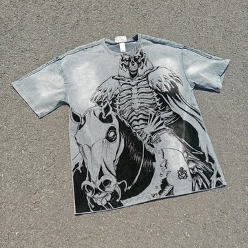 Skull Knight Berserk Tee | Muted Gray / s | Anime Streetwear