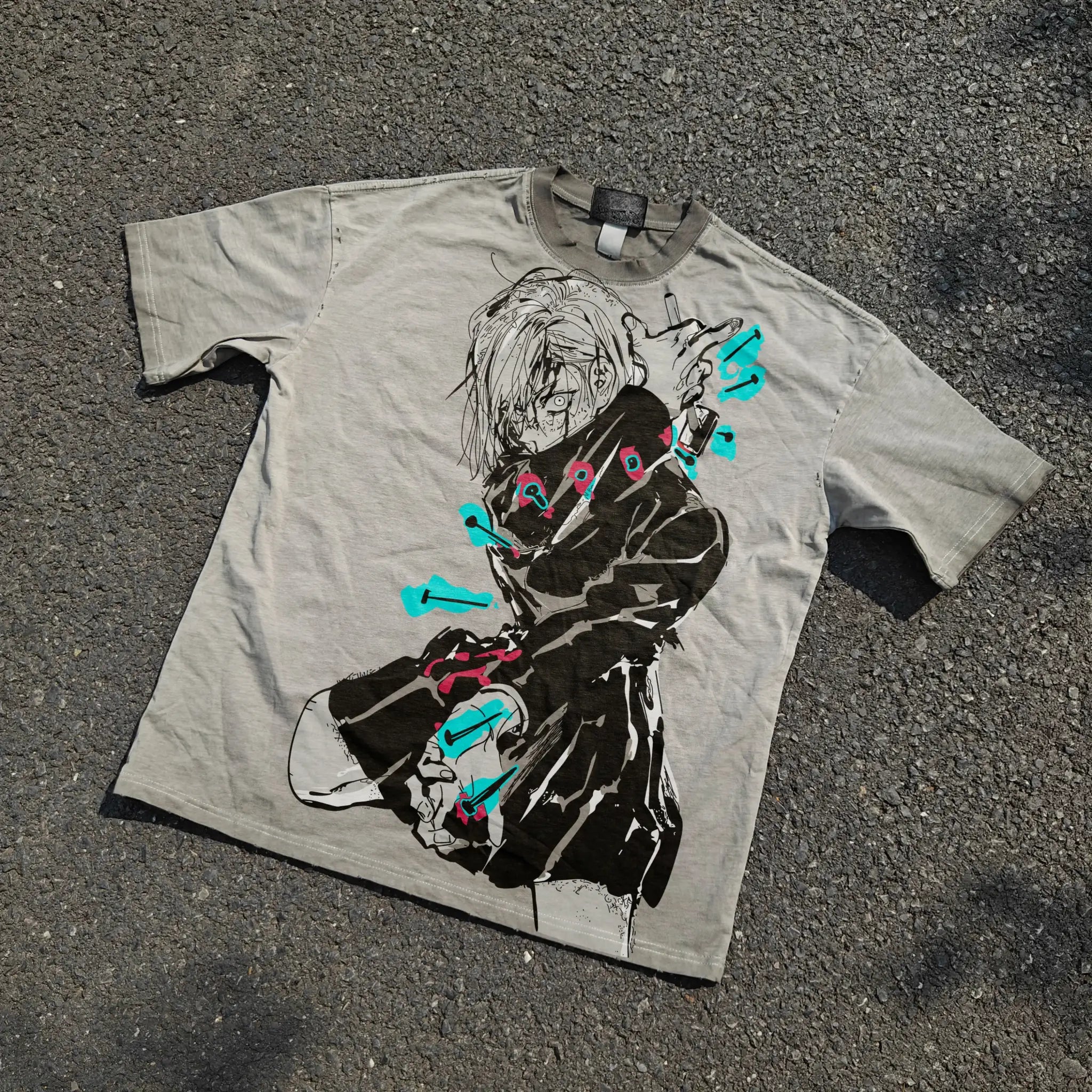 Scorned Doll Nobara Kugisaki Graphic T-shirt | Gray / s | Jujutsu Kaisen