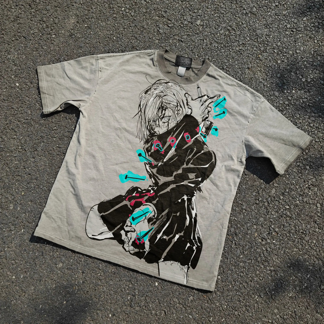 Scorned Doll Nobara Kugisaki Graphic T-shirt | Gray / s | Jujutsu Kaisen