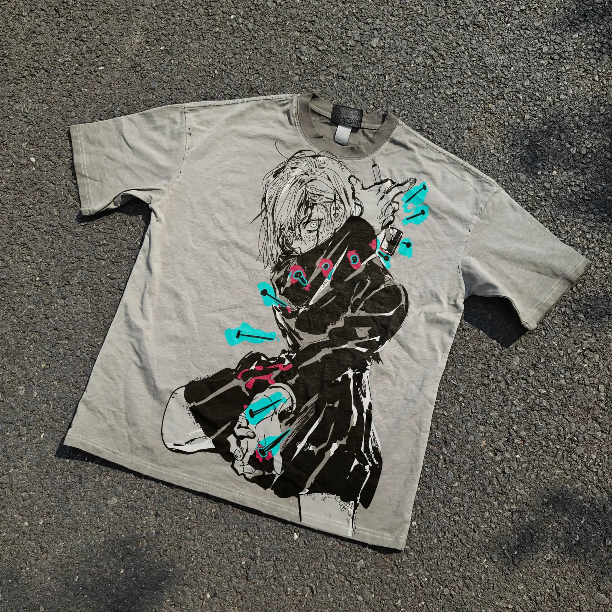 Scorned Doll Nobara Kugisaki Graphic T-shirt | Gray / s | Jujutsu Kaisen