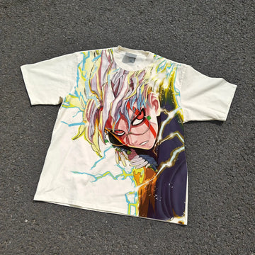 Spiral Vortex Dandadan Graphic Tee | Washed Cream / s | Anime Streetwear