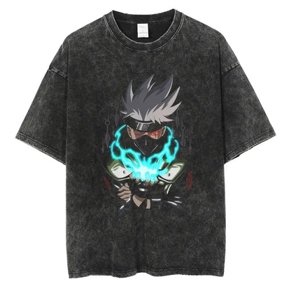 Washed Black / Xxxl | T-shirt | Anime Streetwear