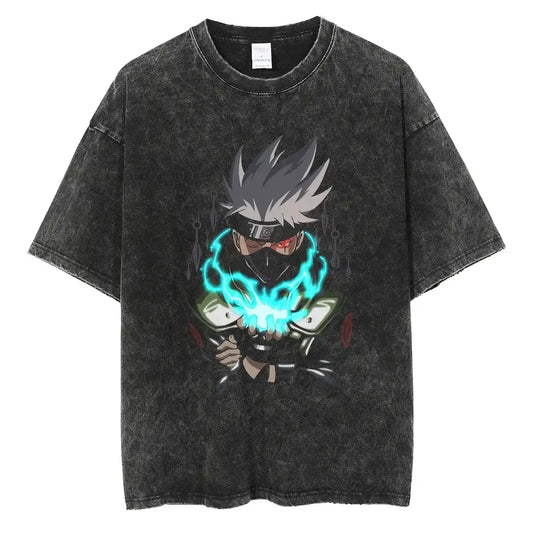 Washed Black / Xxxl | T-shirt | Anime Streetwear