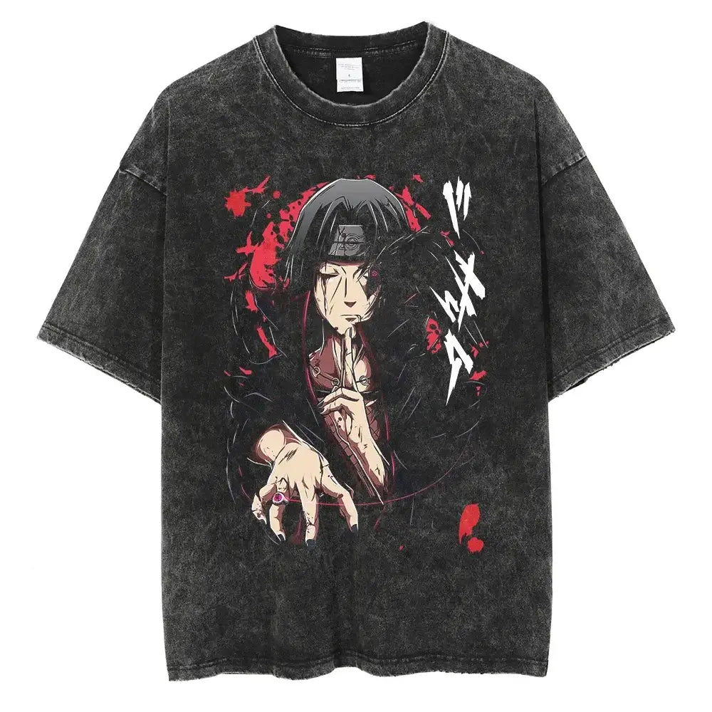 Washed Black / Xxxl | T-shirt | Anime Streetwear