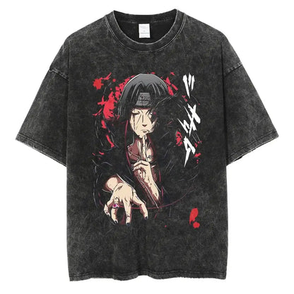 Washed Black / Xxxl | T-shirt | Anime Streetwear