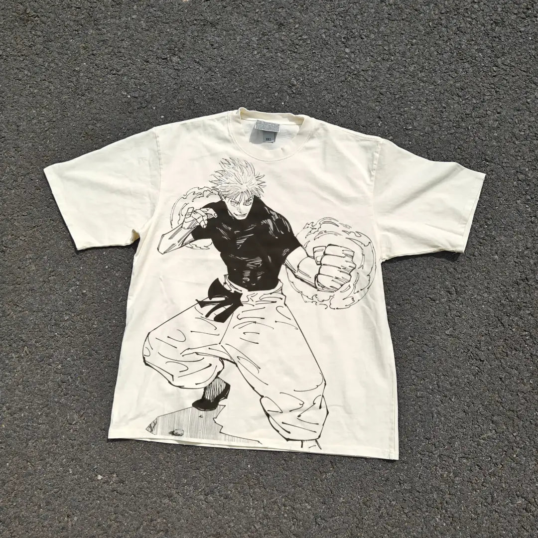 Infinity Domain Tee - Gojo Inspired Oversized Anime T-shirt | White / s | Streetwear