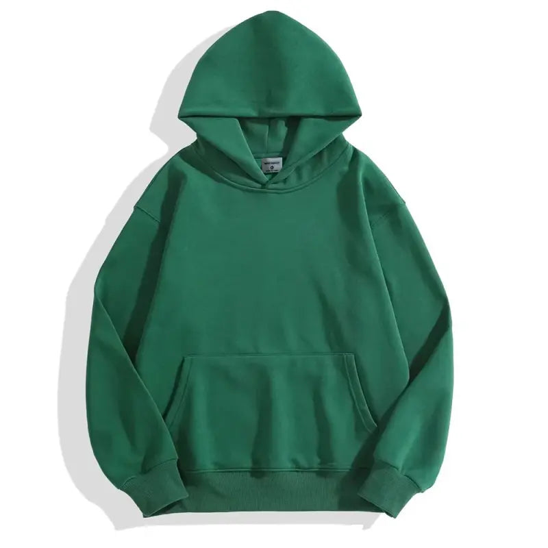 Iron Will Hoodie – Heavyweight Velvet Streetwear - Green / S - hoodie