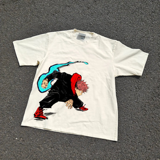 Cursed Surge Tee – Jujutsu Kaisen | Off-white / s