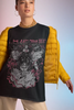 Black graphic tee featuring Jujutsu Kaisen Choso characters for anime enthusiasts