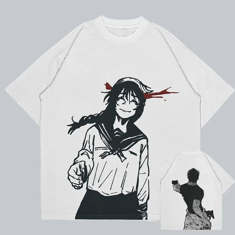 Jujutsu Kaisen Headshot Tee – Minimal Anime Streetwear | Zenith Threads Co. T-shirts by Free Shipping