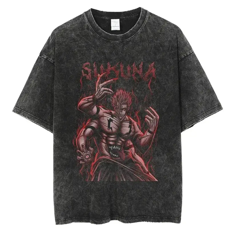 Jujutsu Kaisen Tee | Gojo Sukuna & More – Cursed Graphic Series T-shirt by Free Shipping