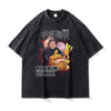 Black graphic Jujutsu Kaisen anime vintage t-shirt, ideal finished goods for all ages