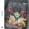 Anime-themed graphic tee featuring Jujutsu Kaisen, suitable for all ages as finished goods