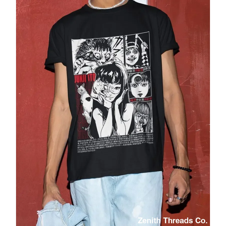 Junji Ito Uzumaki Graphic Tee Horror Anime - T-Shirt