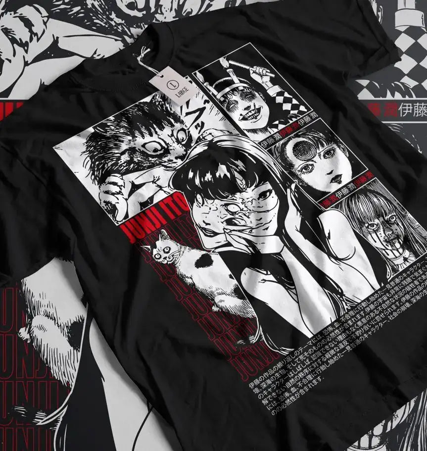 Junji Ito Uzumaki Graphic Tee | Pale Spiral / s | Anime Streetwear